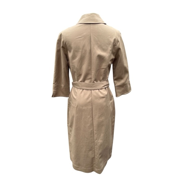 Bill Blass New York Dark Mink Stretch Cotton Shirt Dress NWT Size 6 - Picture 8 of 16